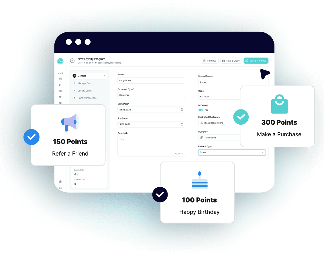 Looyti mobile app sidebar appearance